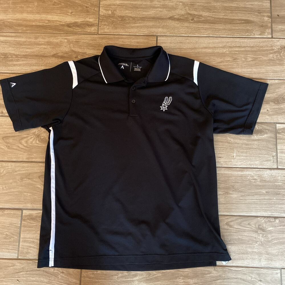 Antigua San Antonio Spurs Black Polo Men's Large